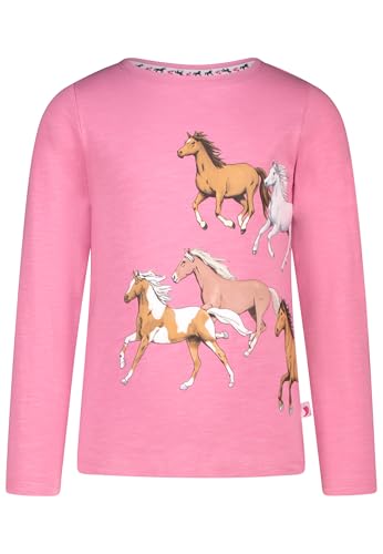 SALT AND PEPPER BY KIDS PARK Mädchen Langarmshirt mit Pferde Print vorne und hinten T-Shirt, Cashmere Rose, 140-146 von SALT AND PEPPER