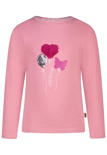 SALT AND PEPPER BY KIDS PARK Mädchen Langarmshirt mit glitzernden Ballons T-Shirt, ash Rose, 128/134 cm von SALT AND PEPPER