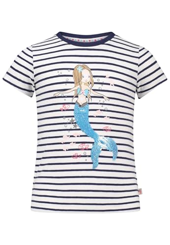 SALT AND PEPPER BY KIDS PARK Mädchen Meerjungfrau Print rev.Sequins T-Shirt, True Navy, 116 cm-122 cm von SALT AND PEPPER