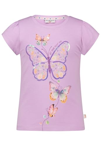 SALT AND PEPPER BY KIDS PARK Mädchen Schmetterling Print und Pailletten T-Shirt, Lavender, 140 cm-146 cm von SALT AND PEPPER
