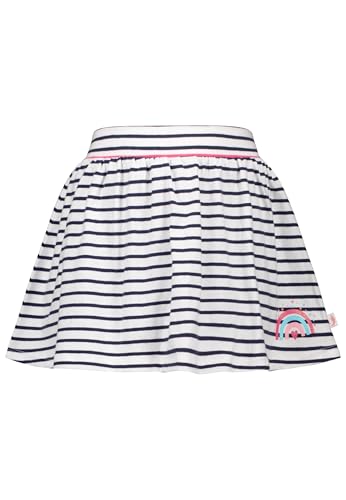 SALT AND PEPPER BY KIDS PARK Mädchen gestreifter Skort mit Regenbogen Glitzerprint Rock, True Navy, 128 cm von SALT AND PEPPER