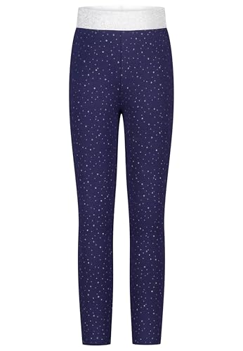 Salt and Pepper Mädchen Girls Sweat Glitter Leggings, True Navy, 128 EU von SALT AND PEPPER