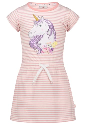 SALT AND PEPPER BY KIDS PARK gestreiftes Mädchen Kleid mit Einhorn Print und Pailletten von SALT AND PEPPER