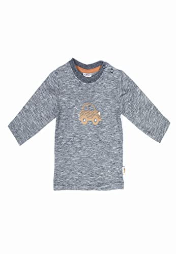 SALT AND PEPPER Baby - Jungen Langarmshirt mit Auto Print aus Bio Baumwolle Baby und Kleinkind T Shirt Satz, Navy, 80 EU von SALT AND PEPPER