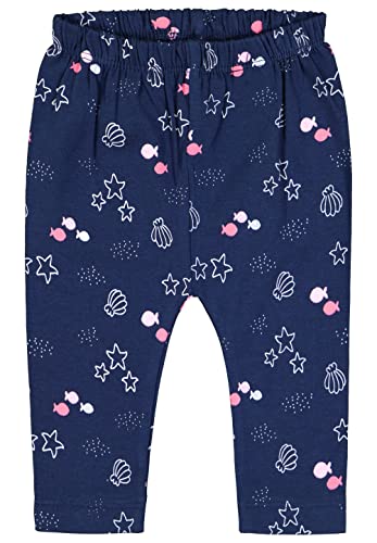 SALT AND PEPPER Baby-Mädchen Capri Allover maritimen Druck OC Leggings, Ink Blue, 62 von SALT AND PEPPER