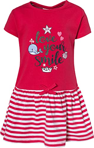 SALT AND PEPPER Baby-Mädchen Dress Seaside Glitter Print Kinderkleid, Lollipop red, 86 von SALT AND PEPPER