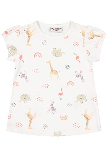 SALT AND PEPPER Baby-Mädchen Girls S/S Animal AOP T-Shirt, White, Normal von SALT AND PEPPER