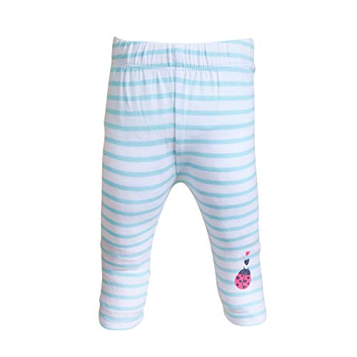 SALT AND PEPPER Baby-Mädchen Leggins Lucky Stripes Glitter Leggings, Light Cyan, 62 von SALT AND PEPPER