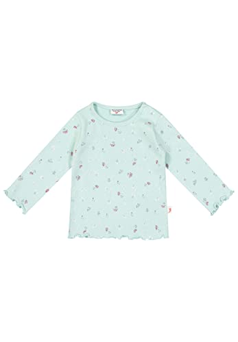 SALT AND PEPPER Baby - Mädchen Rippstrick Langarmshirt Allover Print aus Bio Baumwolle Baby und Kleinkind T Shirt Satz, Soft Mint, 80 EU von SALT AND PEPPER