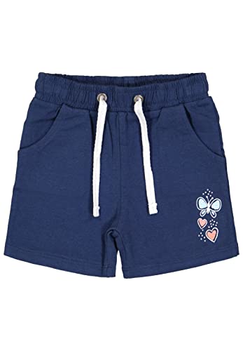 SALT AND PEPPER Baby-Mädchen Schmetterling Druck Organic Cotton Klassische Shorts, Ink Blue, 92 von SALT AND PEPPER