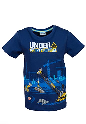 SALT AND PEPPER Jungen Baustellen Druck/Applikation Construction T-Shirt, Navy, 92/98 von SALT AND PEPPER
