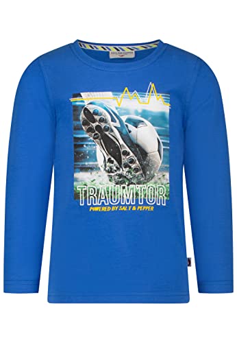 SALT AND PEPPER Jungen Boys L/S Traumtor Print T-Shirt, Cobalt Blue, Normal von SALT AND PEPPER