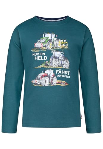 SALT AND PEPPER Jungen Boys Print Three Tractor Baby- Und Kleinkind T-Shirt-Satz, Bottle Green, 116-122 EU von SALT AND PEPPER