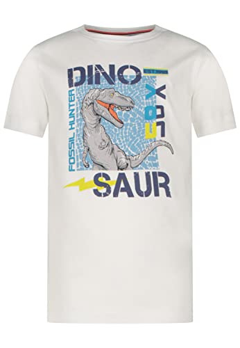 SALT AND PEPPER Jungen Boys S/S Dinosaur Print T-Shirt, White, Normal von SALT AND PEPPER