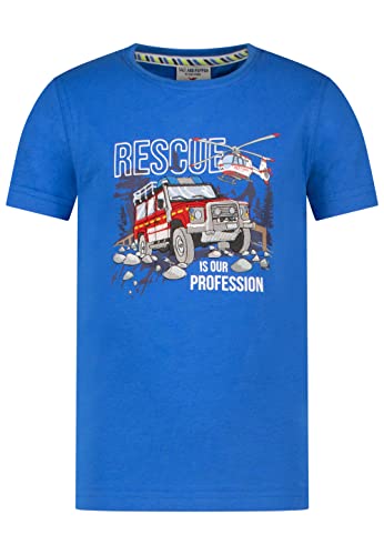 SALT AND PEPPER Jungen Boys S/S Fire Rescue EMB Print T-Shirt, Cobalt Blue, Normal von SALT AND PEPPER