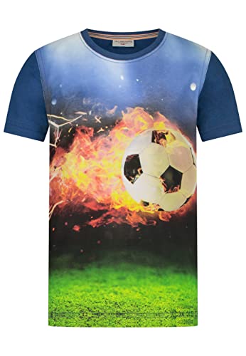 SALT AND PEPPER Jungen Boys S/S Football Print T-Shirt, Indigo Blue, Normal von SALT AND PEPPER