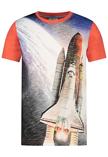 SALT AND PEPPER Jungen Boys S/S Rocket Print T-Shirt, Mandarin red, Normal von SALT AND PEPPER