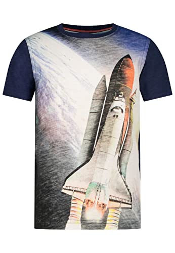 SALT AND PEPPER Jungen Boys S/S Rocket Print T-Shirt, True Navy, Normal von SALT AND PEPPER