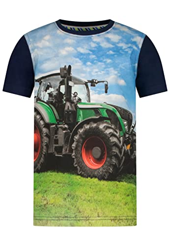 SALT AND PEPPER Jungen Boys S/S Tractor Print T-Shirt, True Navy, Normal von SALT AND PEPPER