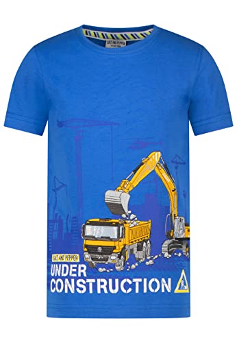 SALT AND PEPPER Jungen Boys S/S Under ConstructionEMB T-Shirt, Cobalt Blue, Normal von SALT AND PEPPER