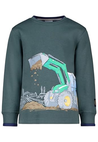 SALT AND PEPPER Jungen Boys Sweat Print Tractor Baby- Und Kleinkind T-Shirt-Satz, Cypress Green, 128-134 EU von SALT AND PEPPER