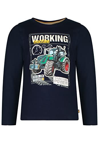 SALT AND PEPPER Jungen Jungen Langarmshirt mit Traktor Leuchtdruck aus Baumwolle Hemd, Navy, 116-122 EU von SALT AND PEPPER