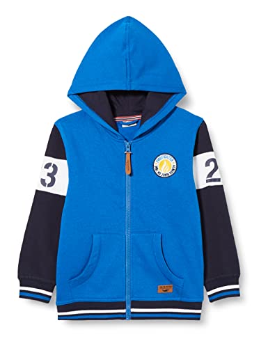 SALT AND PEPPER Jungen Jungen Sweatshirtjacke mit Feuerwehr Motiv Beidseitig Sweatshirt, Bright Blue, 116-122 EU von SALT AND PEPPER