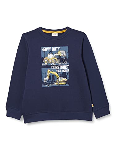 SALT AND PEPPER Jungen Jungen mit Bagger Print aus Baumwolle Sweatshirt, Navy, 116-122 EU von SALT AND PEPPER