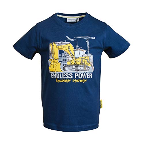 SALT AND PEPPER Jungen Langarmshirt Bagger Builder blau (92/98) von SALT AND PEPPER