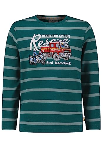 SALT AND PEPPER Jungen Langarmshirt Geringelt mit Feuerwehr und Polizei von SALT AND PEPPER