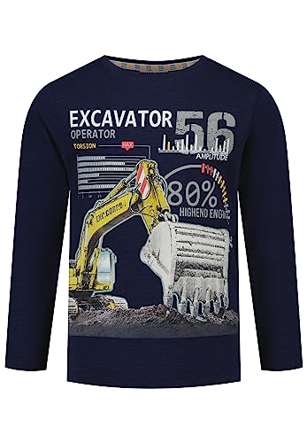 SALT AND PEPPER Jungen Langarmshirt mit Baustellen Leuchtdruck aus Baumwolle von SALT AND PEPPER