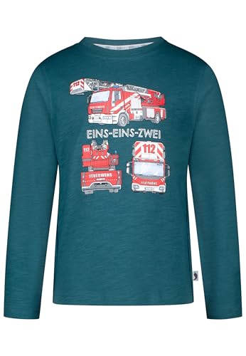 SALT AND PEPPER Jungen Langarmshirt mit Feuerwehr Motiv Druck aus Baumwolle von SALT AND PEPPER