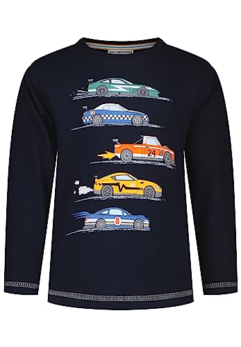 SALT AND PEPPER Jungen Langarmshirt mit verschiedenen Rennauto Prints von SALT AND PEPPER