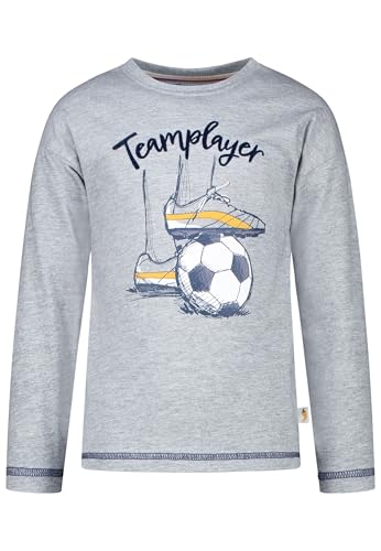 SALT AND PEPPER Jungen Longsleeve mit Druck und Flockprint Fußball Motiv von SALT AND PEPPER