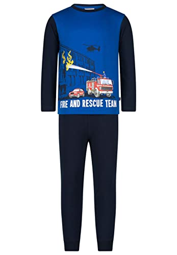 SALT AND PEPPER Jungen Pyjama Print Fire brightblue 25162790 Gr 128/134 von SALT AND PEPPER