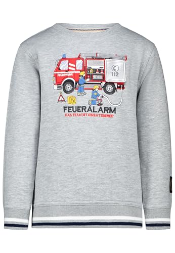 SALT AND PEPPER Jungen Sweatshirt mit Feuerwehrauto Stickerei zum Öffnen von SALT AND PEPPER