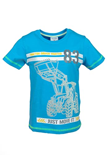 SALT AND PEPPER Jungen Traktor Leuchtdruck Move T-Shirt, Pacific Blue, 92/98 von SALT AND PEPPER