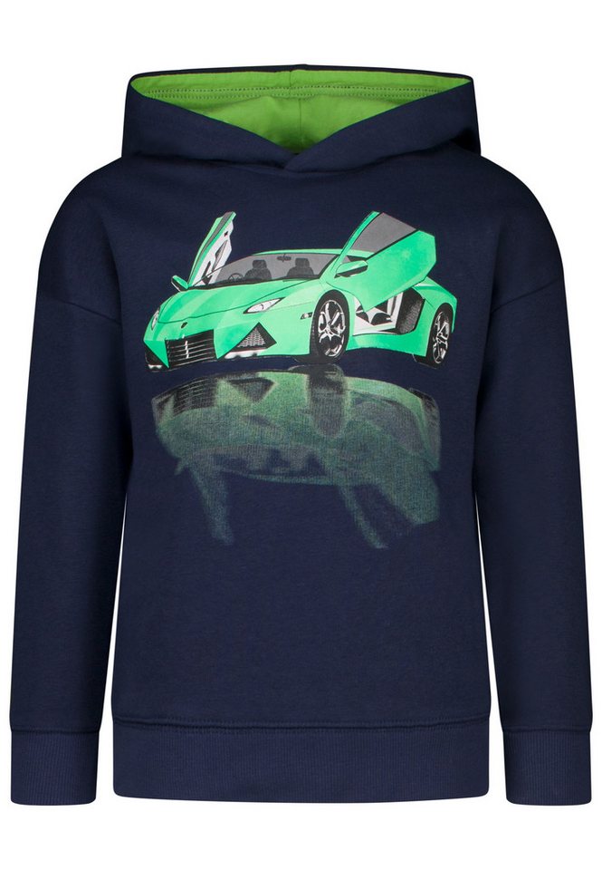 SALT AND PEPPER Kapuzensweatshirt Green Car mit großem Rennwagen-Motiv von SALT AND PEPPER