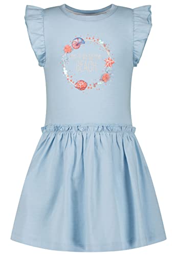 SALT AND PEPPER Mädchen Girls Dress Beach Print Seq. Kinderkleid, Pastel Blue, Normal von SALT AND PEPPER