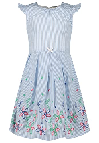 SALT AND PEPPER Mädchen Girls Dress EMB Flowers Kleid, air Blue, Normal von SALT AND PEPPER