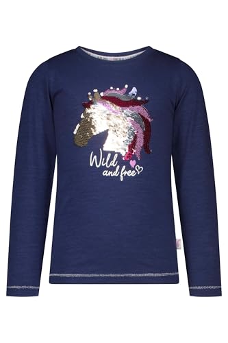 SALT AND PEPPER Mädchen Girls Emb Rev.Sequins Horse Baby- Und Kleinkind T-Shirt-Satz, True Navy, 116-122 EU von SALT AND PEPPER
