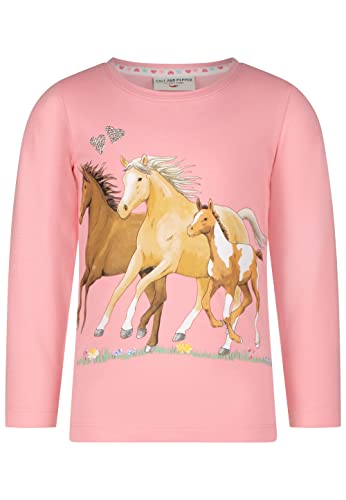 SALT AND PEPPER Mädchen Girls L/S Horses Print T-Shirt, pink, Normal von SALT AND PEPPER