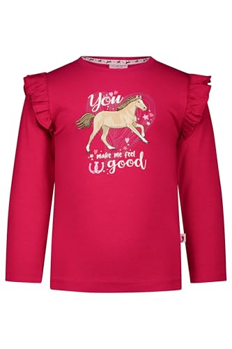 SALT AND PEPPER Mädchen Girls Print Emb Studs Horse Baby- Und Kleinkind T-Shirt-Satz, Very Berry, 128-134 EU von SALT AND PEPPER