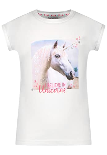 SALT AND PEPPER Mädchen Girls S/S Horse EMB Sequins T-Shirt, White, Normal von SALT AND PEPPER