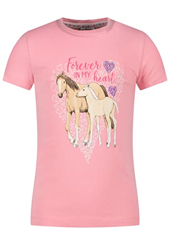 SALT AND PEPPER Mädchen Girls S/S Horse Print Stones T-Shirt, pink, Normal von SALT AND PEPPER
