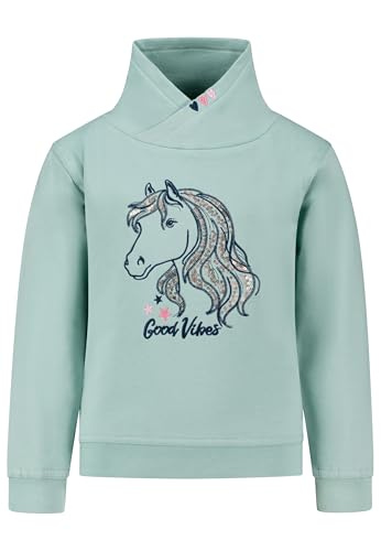 SALT AND PEPPER Mädchen Girls Sweat Emb Sequins Horse Baby- Und Kleinkind T-Shirt-Satz, Smoke Green, 92-98 EU von SALT AND PEPPER