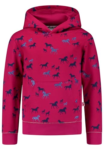 SALT AND PEPPER Mädchen Girls Sweat AOP Glitter Horse Baby- Und Kleinkind T-Shirt-Satz, Very Berry, 92-98 EU von SALT AND PEPPER