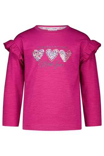 SALT AND PEPPER Mädchen Langarmshirt Herz Pailletten Strasssteinchen Rüschchen (DE/NL/SE/PL, Numerisch, 128, 134, Regular, Fuchsia) von SALT AND PEPPER