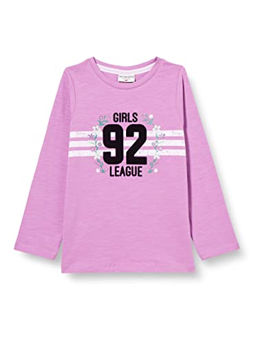 SALT AND PEPPER Mädchen Mädchen Langarmshirt Girls League mit Glitzer/Flockprint Hemd, Orchid, 128-134 EU von SALT AND PEPPER