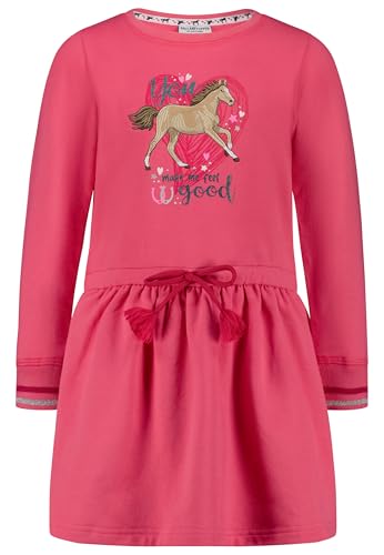 SALT AND PEPPER Mädchen Pferdeapplikation Herz Kleid Pferd Horses Sweatshirtkleid (DE/NL/SE/PL, Numerisch, 116, 122, Regular, Tea Rose) von SALT AND PEPPER
